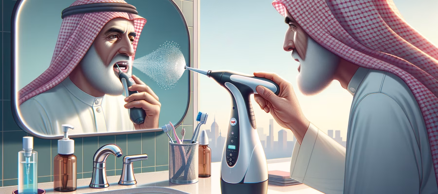 Munddusche richtig anwenden fuer die Zahnzwischenraeume und das Zahnfleisch