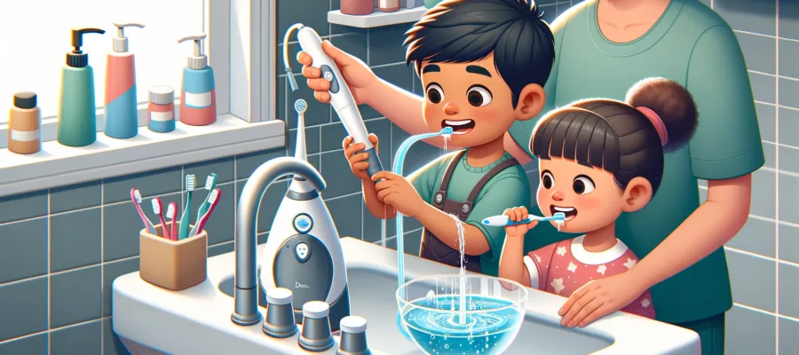 Munddusche Anwendung bei Kindern: Sicher und effektiv Zaehne putzen lernen